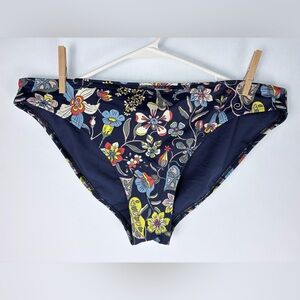 Boden Navy Floral Bikini Bottom Size 12